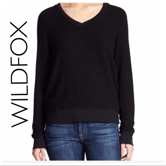 Wildfox Sweaters - New Wildfox | Jet Black Sweatshirt Pullover Small